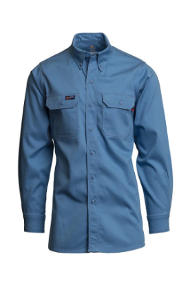 Lapco Men's FR 7 oz Uniform Shirt - Medium Blue