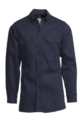 Lapco Mens FR 7 oz Uniform Shirt - Navy