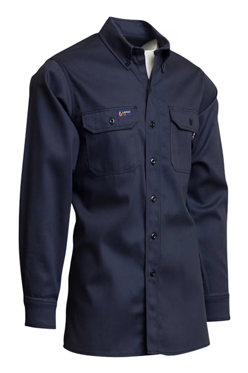 Lapco Men's FR 7 oz Uniform Shirt - Navy - INV7-