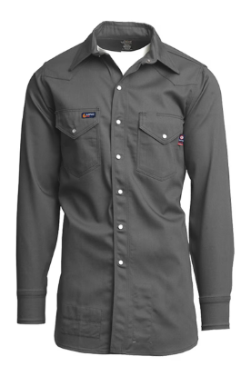 Lapco Mens FR 7 oz Western Shirt - Grey