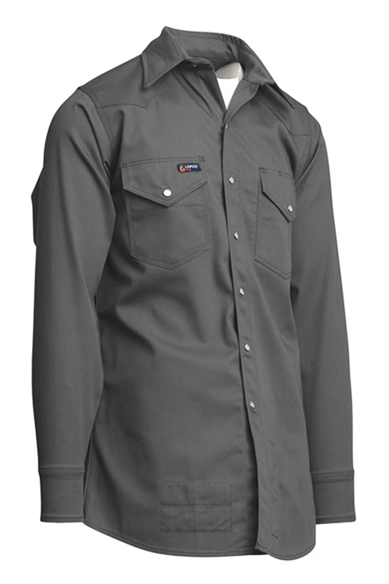 Lapco Mens FR 7 oz Western Shirt - Grey - IGR7WS-