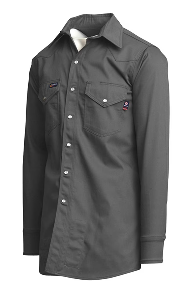Lapco Mens FR 7 oz Western Shirt - Grey - IGR7WS-