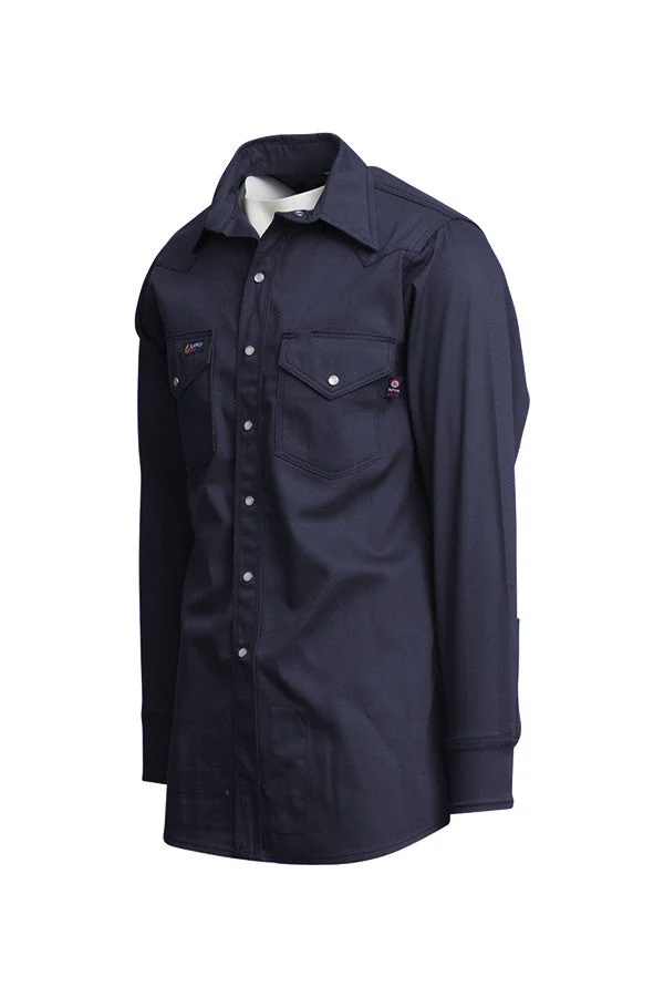 Lapco Mens FR 7 oz Western Shirt - Navy - INV7WS-
