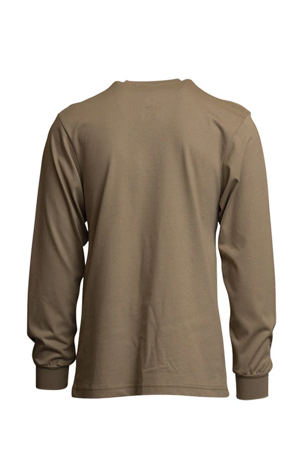 Lapco Mens FR Jersey Knit Henley Tee - Khaki - FRT-HJEKHA-