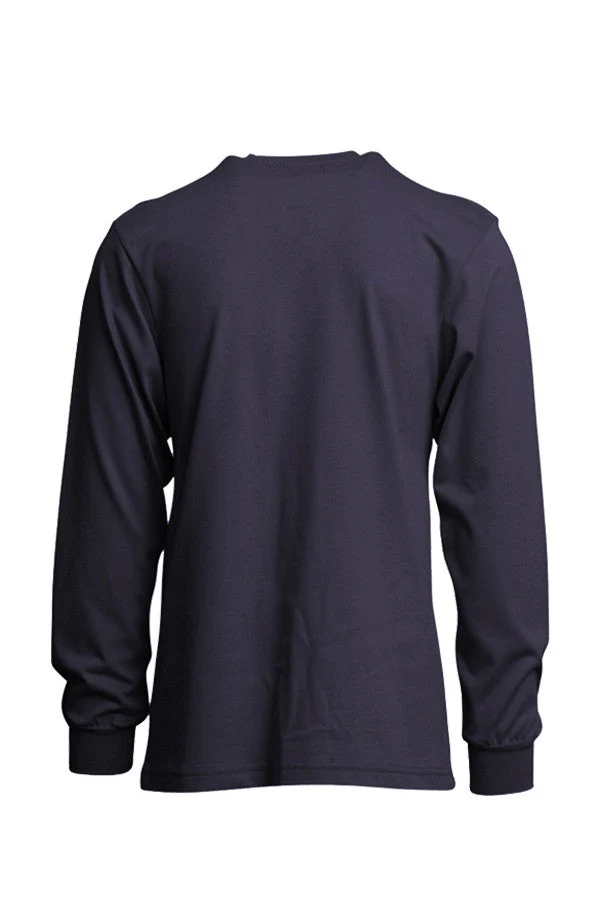 Lapco Mens FR Jersey Knit Henley Tee - Navy - FRT-HJENVY-