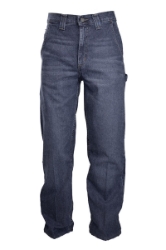 Lapco Mens FR Modern Carpenter Jeans - Denim  FR,fire,flame,resistant,retardant,men,boy,mens,boys,pant,pants,jean,jeans,work,dark,blue,denim,navy,indigo,midnight,worn