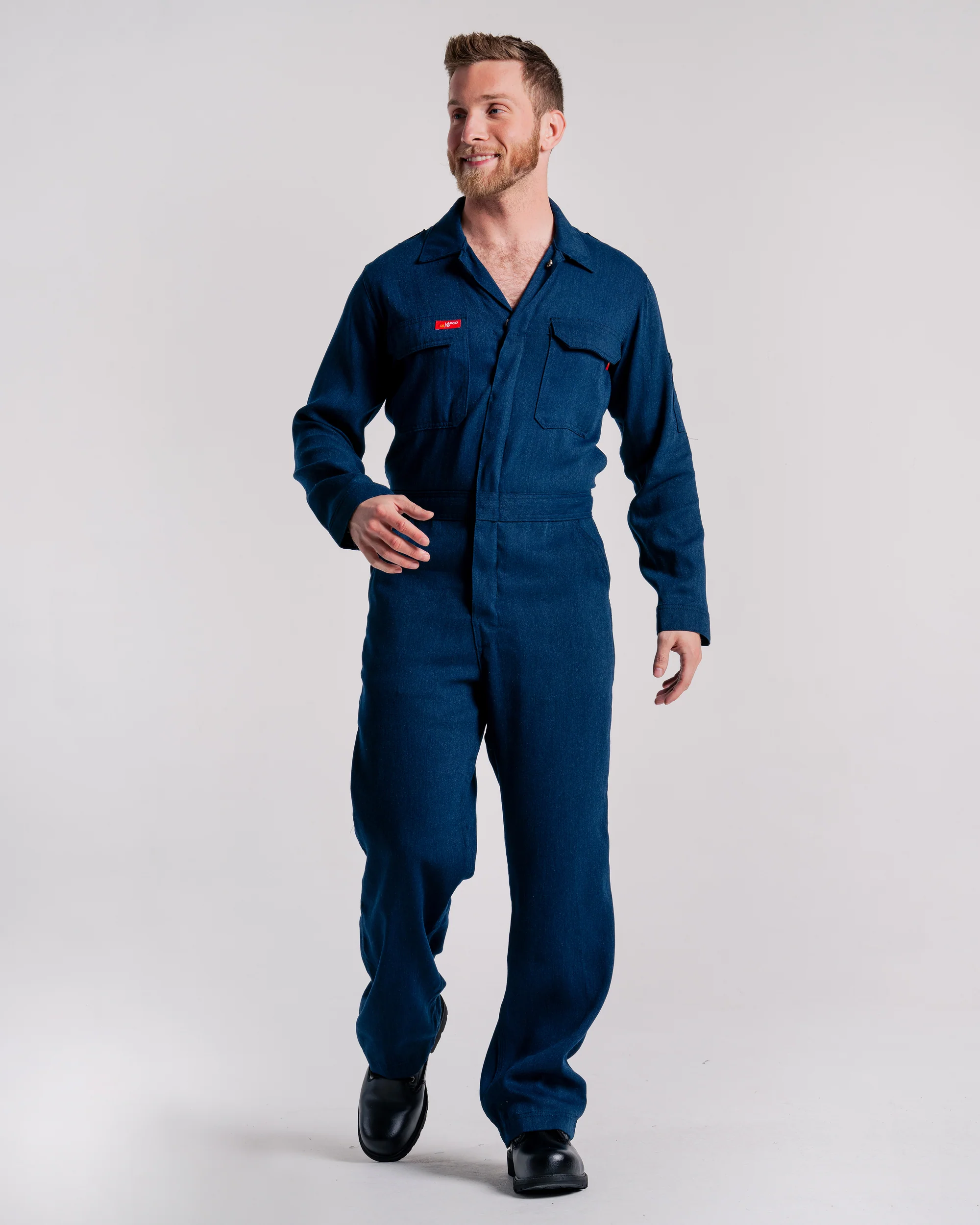 Lapco Men's TecaSafe 5oz FR Deluxe 2.0 Coverall - Denim Navy - TCCF5DN-