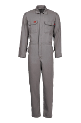 Lapco Mens TecaSafe 5oz FR Deluxe 2.0 Coverall - Grey FR,flame,fire,resistant,men,mens,boy,boys,blues,coverall,coveralls,overalls,overall,work,onesie,light,grey,gray,charcoal,iron,metal,silver