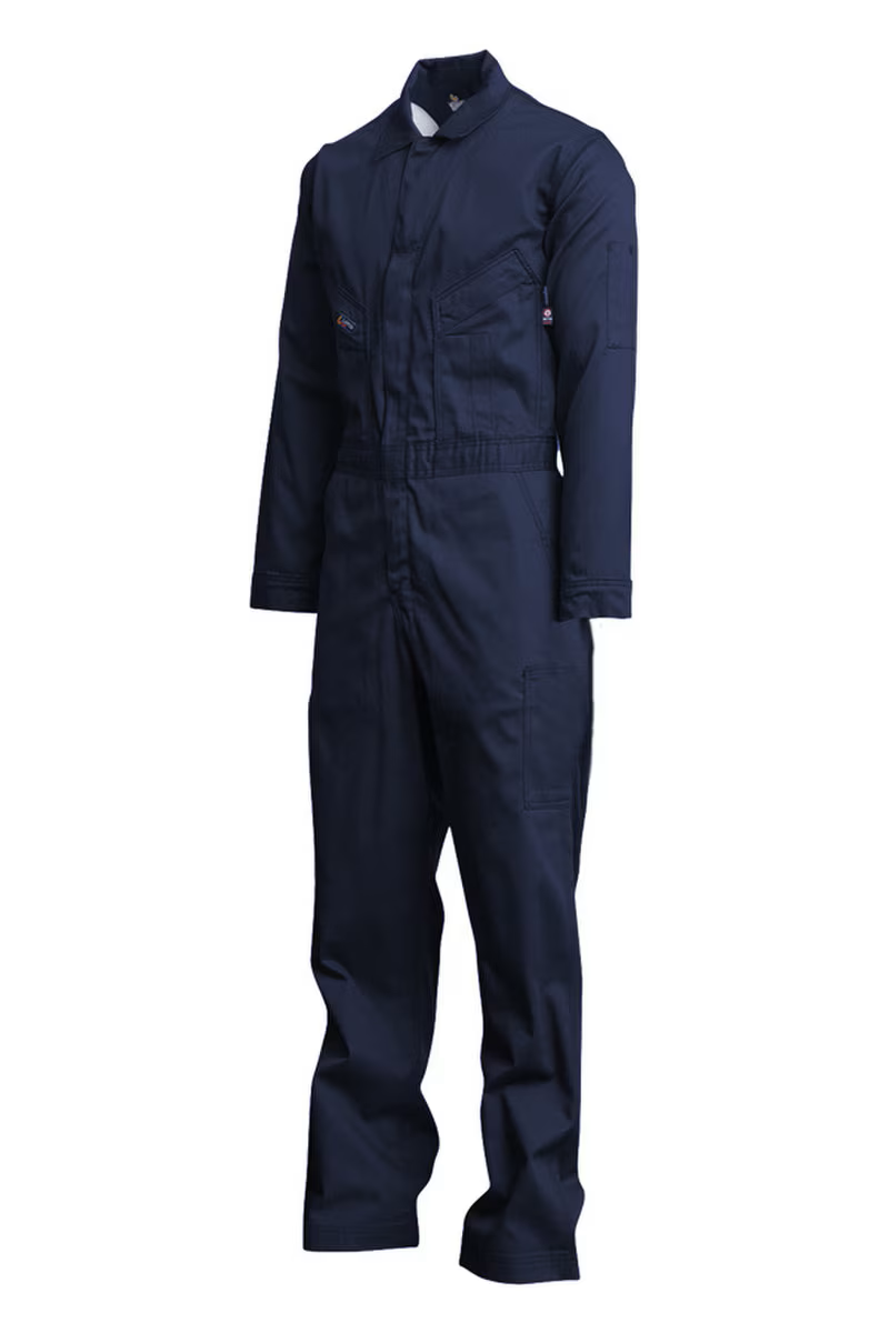 Lapco Mens 7oz. 100% Cotton FR Deluxe Coverall - Navy - CVFRD7NY-