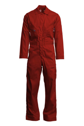 Lapco Mens 7oz. 100% Cotton FR Deluxe Coverall - Red