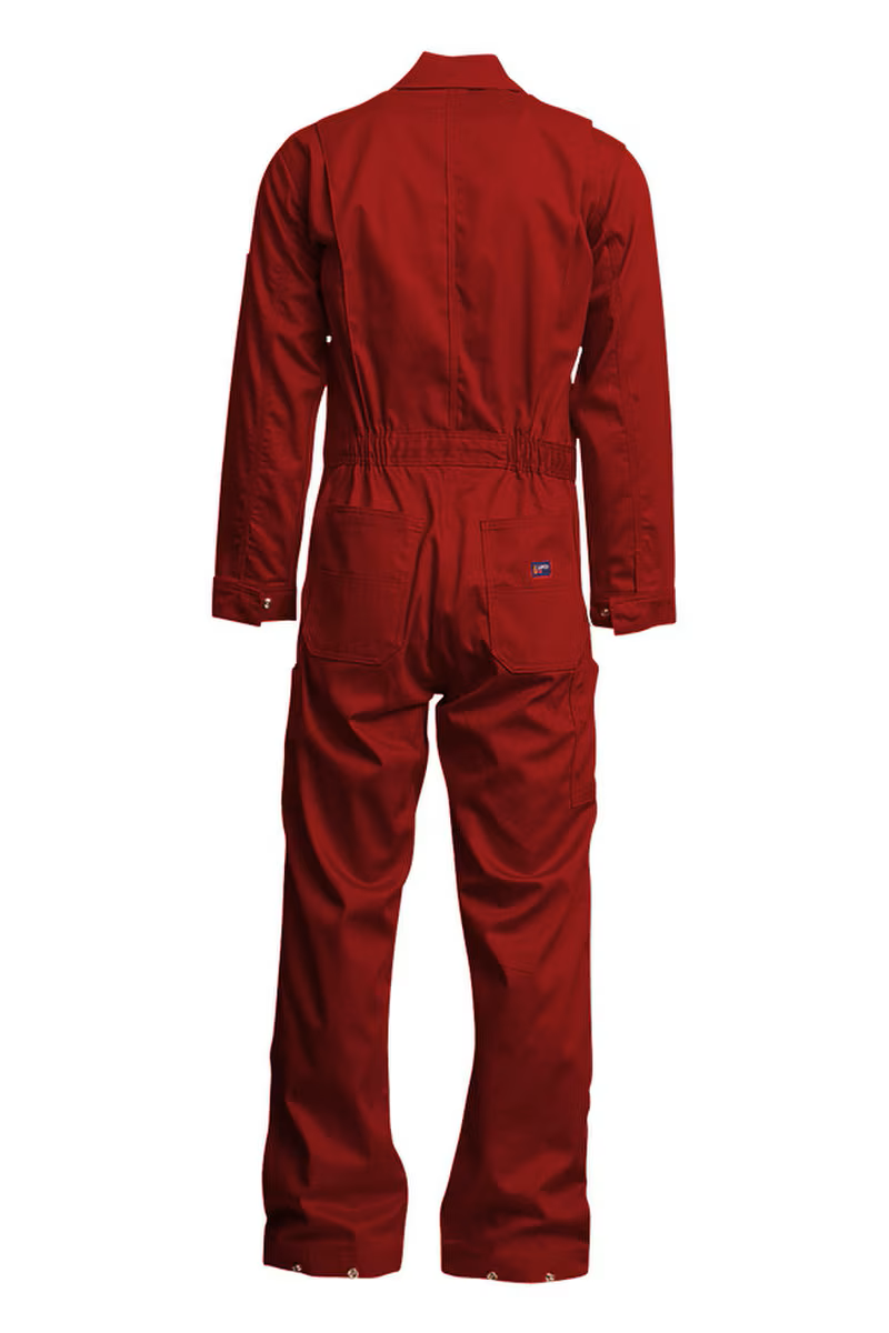 Lapco Mens 7oz. 100% Cotton FR Deluxe Coverall - Red - CVFRD7RD-