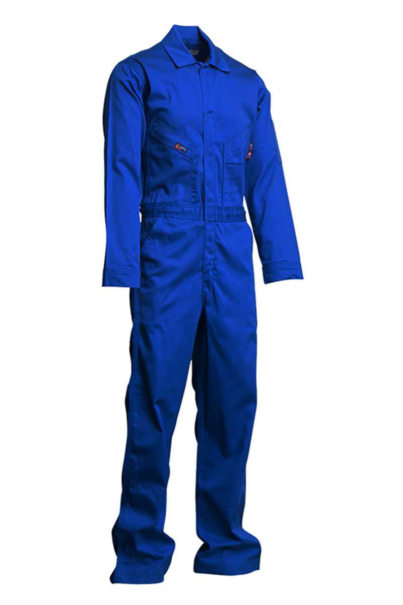 Lapco Mens 7oz. 100% Cotton FR Deluxe Coverall - Royal Blue - CVFRD7RO-