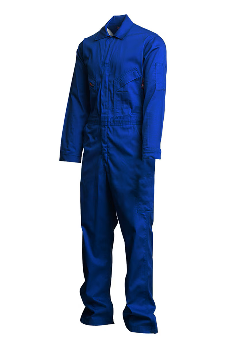 Lapco Mens 7oz. 100% Cotton FR Deluxe Coverall - Royal Blue - CVFRD7RO-