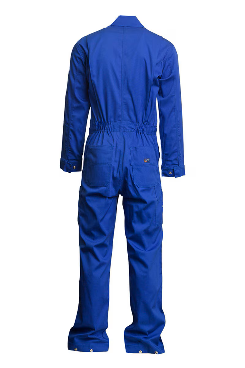 Lapco Mens 7oz. 100% Cotton FR Deluxe Coverall - Royal Blue - CVFRD7RO-