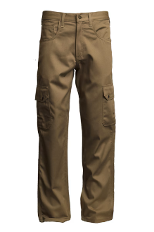 Lapco Mens 9 oz 100-Cotton FR Cargo Pants - Khaki FR,fire,flame,resistant,retardant,men,boy,mens,boys,pant,pants,uniform,work,dark,navy,blue,indigo,midnight