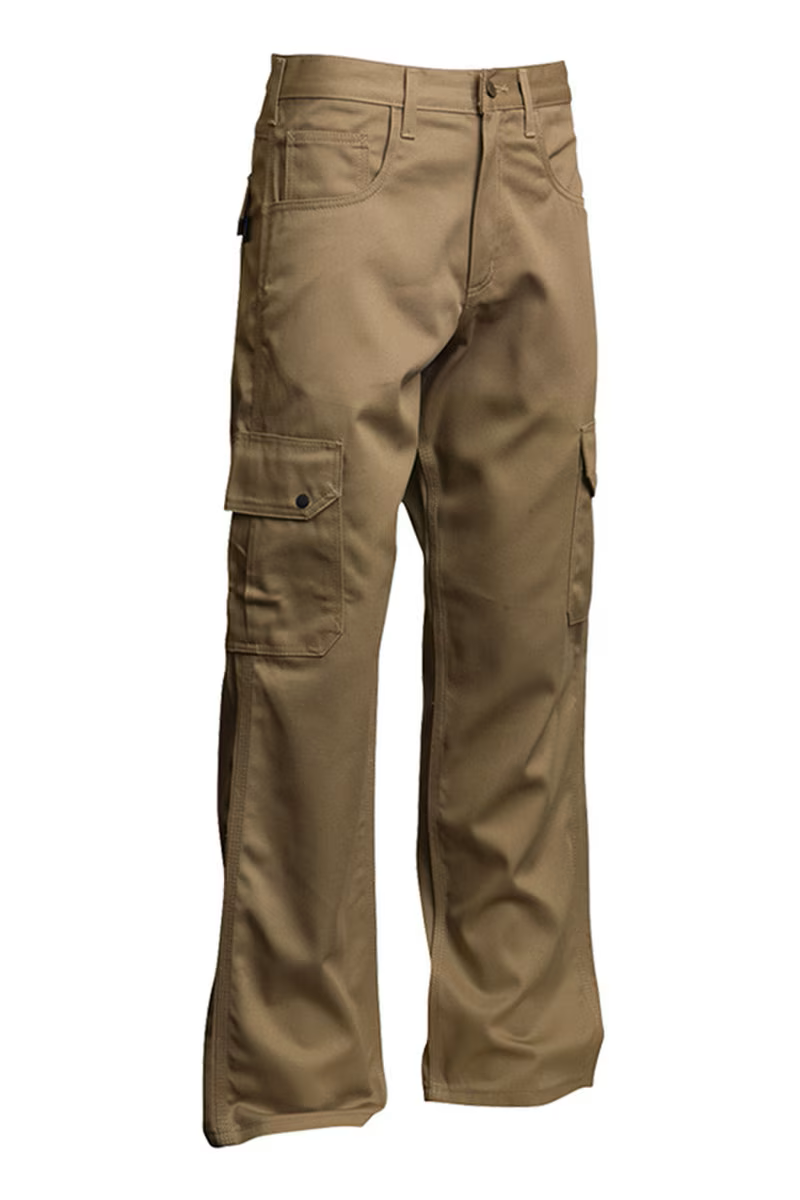 Lapco Mens 9 oz 100-Cotton FR Cargo Pants - Khaki - P-INCKHT9-