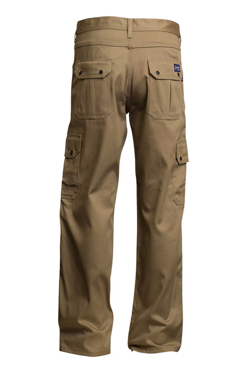 Lapco Mens 9 oz 100-Cotton FR Cargo Pants - Khaki - P-INCKHT9-