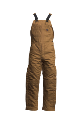 Lapco Mens 9 oz FR Insulated Bib Overall - Duck Brown