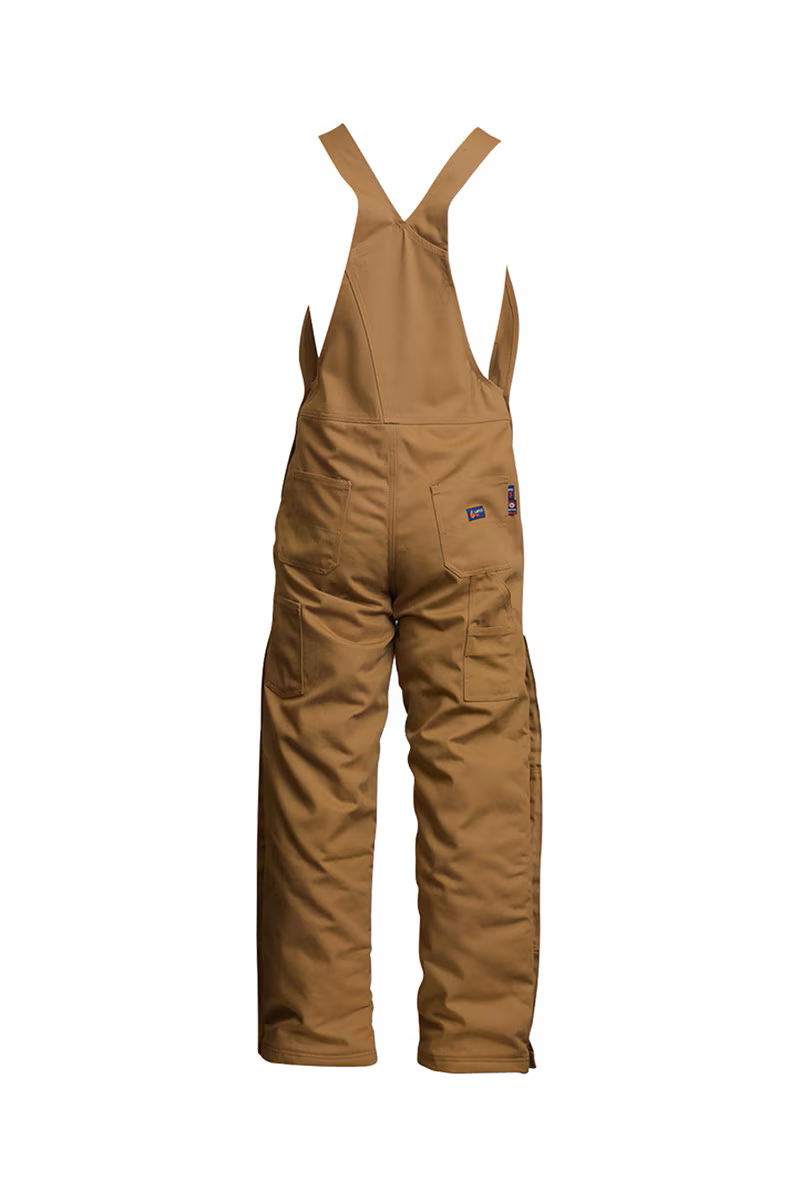 Lapco Mens 9 oz FR Insulated Bib Overall - Duck Brown - BIFRWS9BR-
