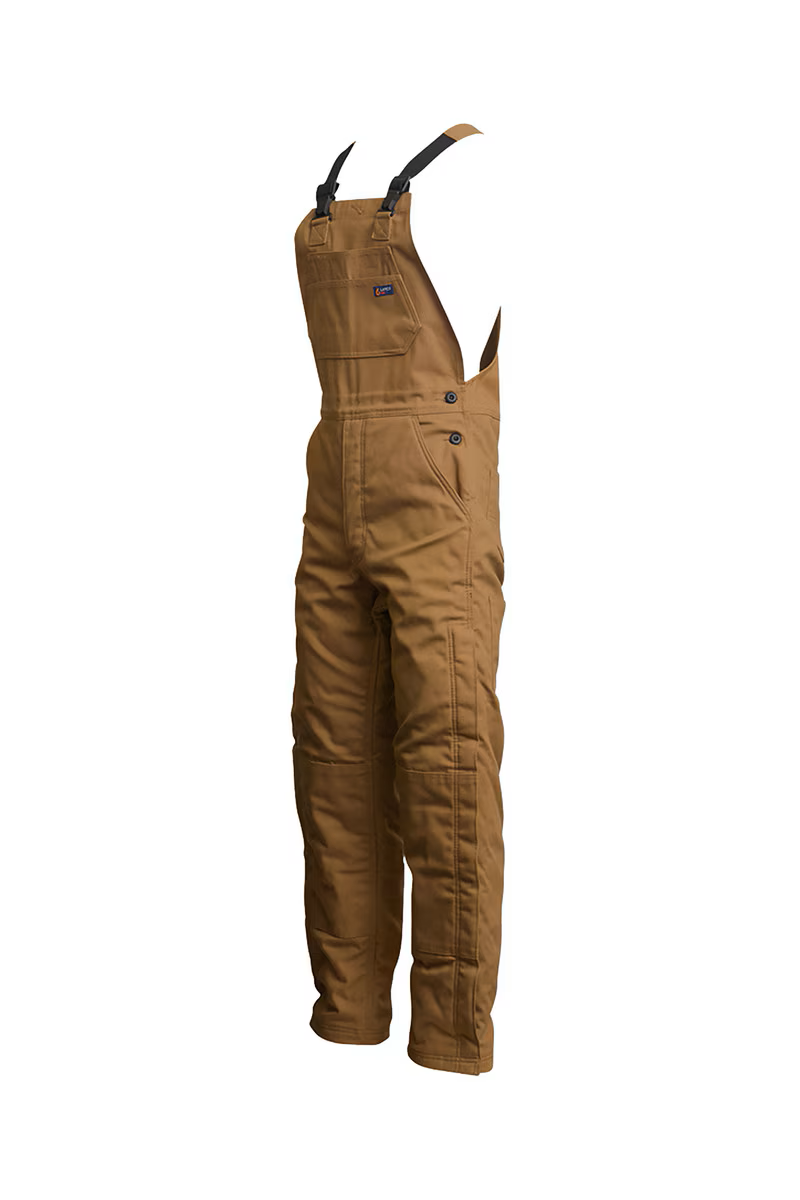Lapco Mens 9 oz FR Insulated Bib Overall - Duck Brown - BIFRWS9BR-