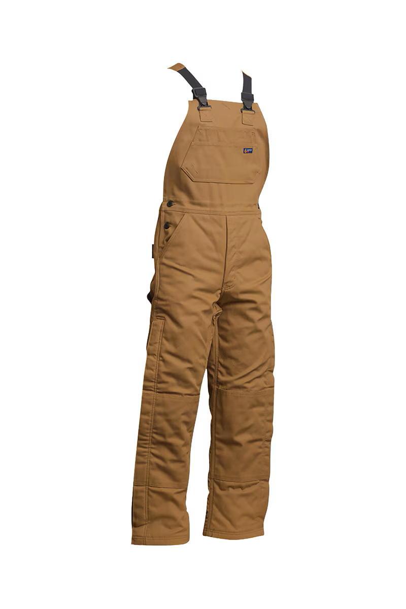 Lapco Mens 9 oz FR Insulated Bib Overall - Duck Brown - BIFRWS9BR-