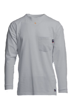 Lapco Mens FR 6oz 93/7 Pocket T-Shirt - Gray