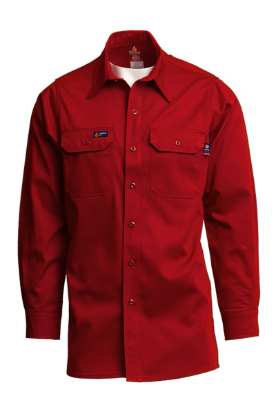 Lapco Mens FR 7 oz Uniform Shirt - Red