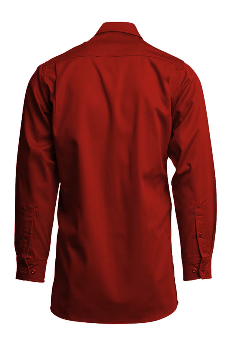 Lapco Mens FR 7 oz Uniform Shirt - Red - IRE7-