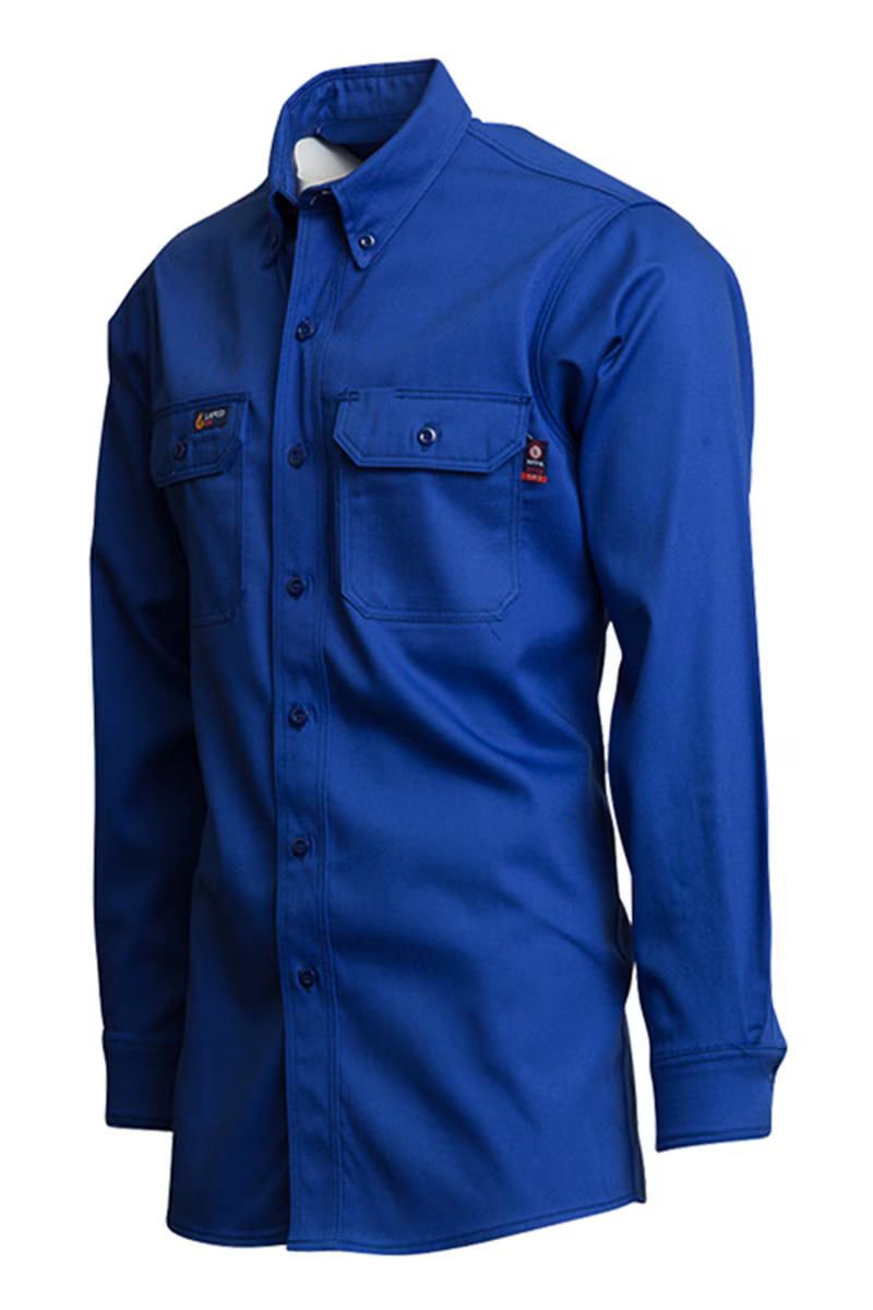 Lapco Mens FR 7 oz Uniform Shirt - Royal Blue - IRO7-
