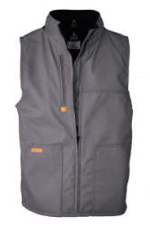 Lapco Mens FR Fleece Lined Vest with Windshield Technology - Gray men,mens,boy,boys,jacket,coat,vest,sweatshirt,sweater,zipper,zip,zip-up,winterwear,outerwear,liner,fr,fire,flame,resistant,retardant,gray,grey,iron,charcoal