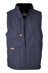Lapco Mens FR Fleece Lined Vest with Windshield Technology - Navy men,mens,boy,boys,jacket,coat,vest,sweatshirt,sweater,zipper,zip,zip-up,winterwear,outerwear,liner,fr,fire,flame,resistant,retardant,navy,blue,dark,midnight,indigo