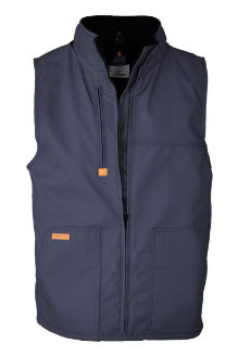 Lapco Mens FR Fleece Lined Vest with Windshield Technology - Navy men,mens,boy,boys,jacket,coat,vest,sweatshirt,sweater,zipper,zip,zip-up,winterwear,outerwear,liner,fr,fire,flame,resistant,retardant,navy,blue,dark,midnight,indigo