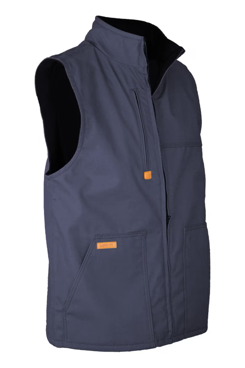 Lapco Mens FR Fleece Lined Vest with Windshield Technology - Navy - V-FRWS9NY-