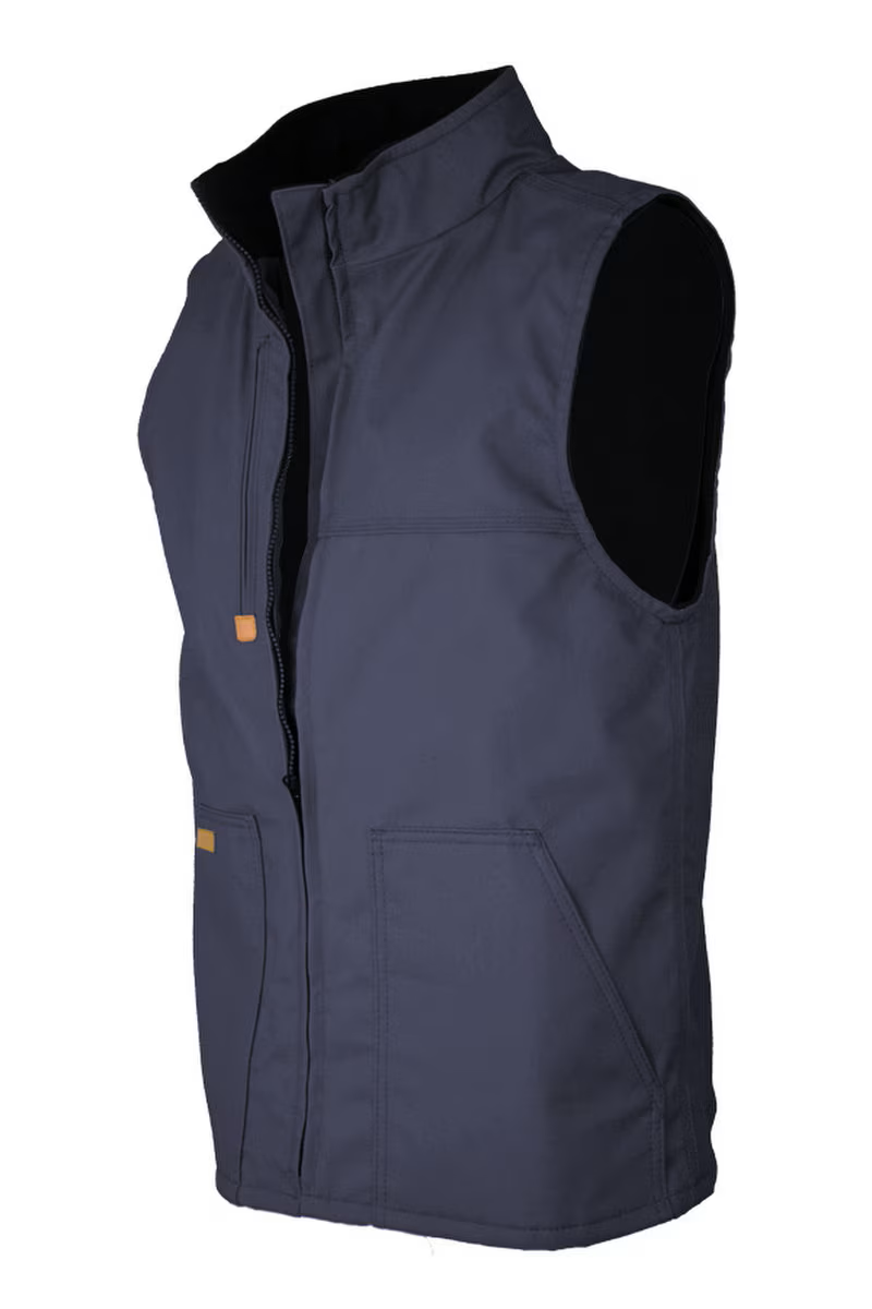 Lapco Mens FR Fleece Lined Vest with Windshield Technology - Navy - V-FRWS9NY-