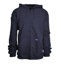 Lapco Mens FR Full Zip Hood Sweater - Navy winterwear,outerwear,fr,flame,fire,resistant,men,mens,boy,boys,jacket,coat,hoodie,sweatshirt,sweater,zipper,zip,front,dark,navy,midnight,indigo