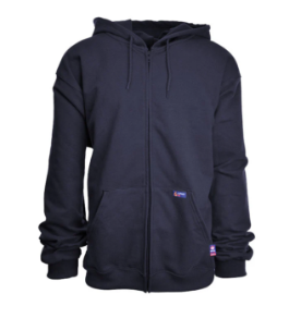 Lapco Mens FR Full Zip Hood Sweater - Navy
