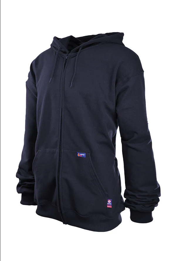 Lapco Mens FR Full Zip Hood Sweater - Navy - SWHFR14ZNY-