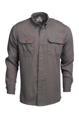Lapco Mens FR Modern Uniform Shirt - Gray