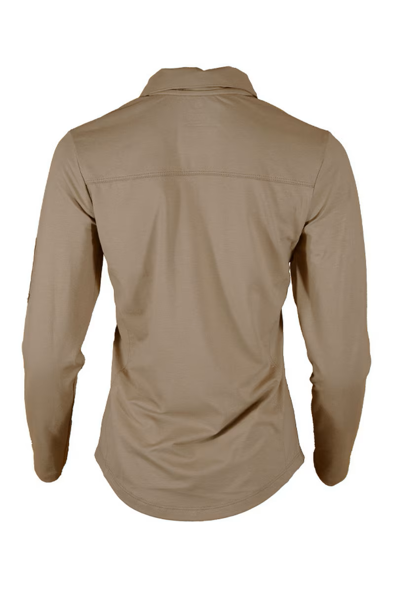 Lapco Womens 6 oz 93/7 Blend Knit FR Polo Shirt - Khaki - L-SPFR6KH-