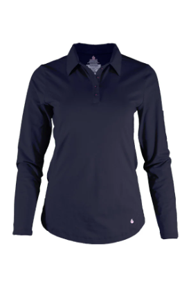 Lapco Womens 6 oz 93/7 Blend Knit FR Polo Shirt - Navy