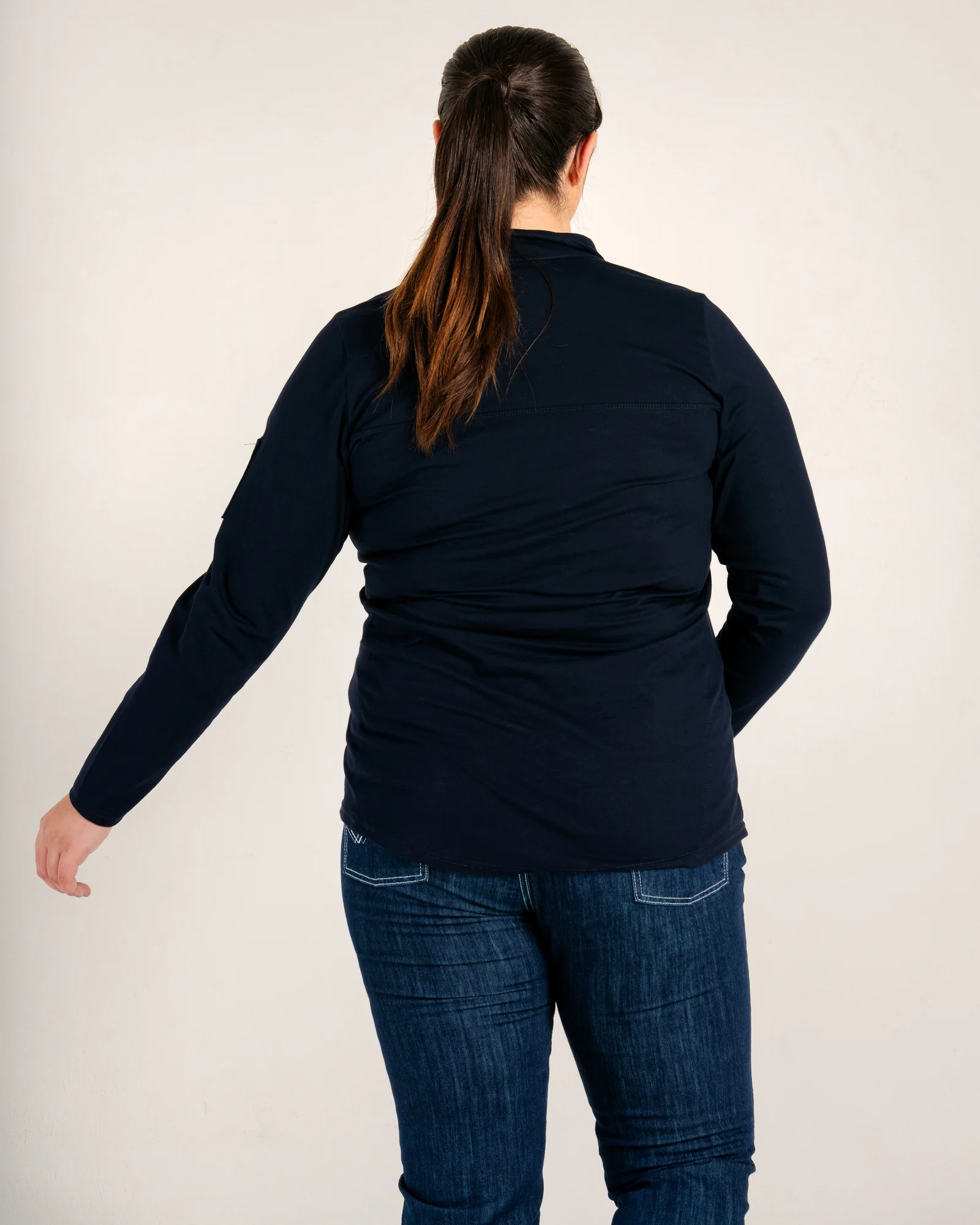 Lapco Womens 6 oz 93/7 Blend Knit FR Polo Shirt - Navy - L-SPFR6NV-