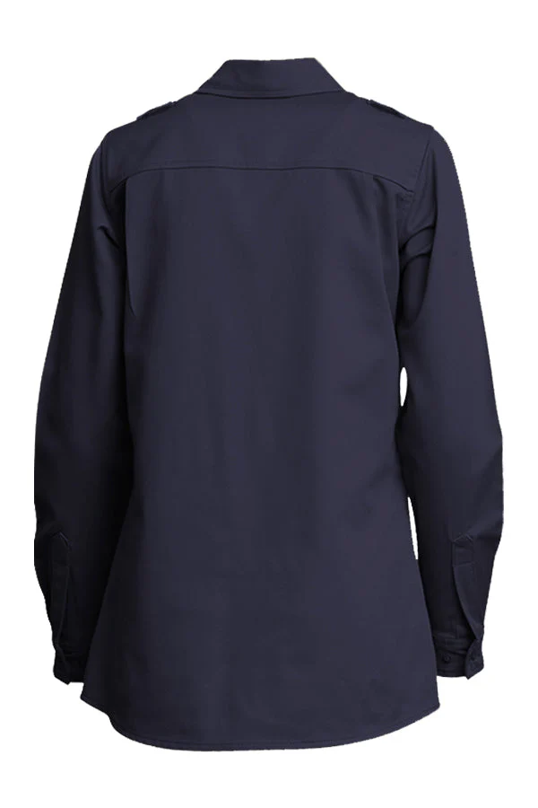 Lapco Women's DH Uniform Shirts 6.5oz. Westex - Navy - L-SFRDH6NY-