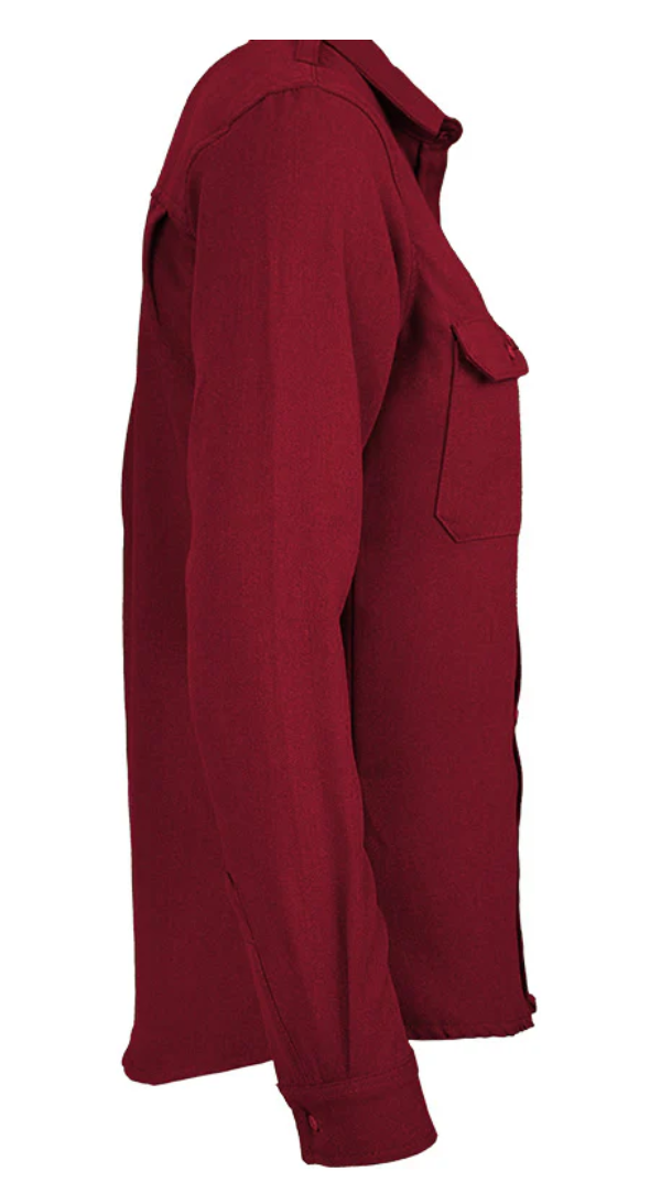 Ladies Womens FR Uniform Shirts 5oz. TecaSafe One Inherent - Red - L-TCS5RE-