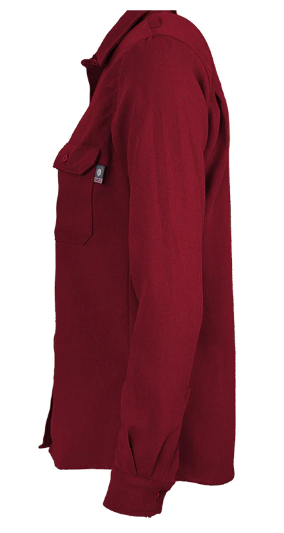 Ladies Womens FR Uniform Shirts 5oz. TecaSafe One Inherent - Red - L-TCS5RE-