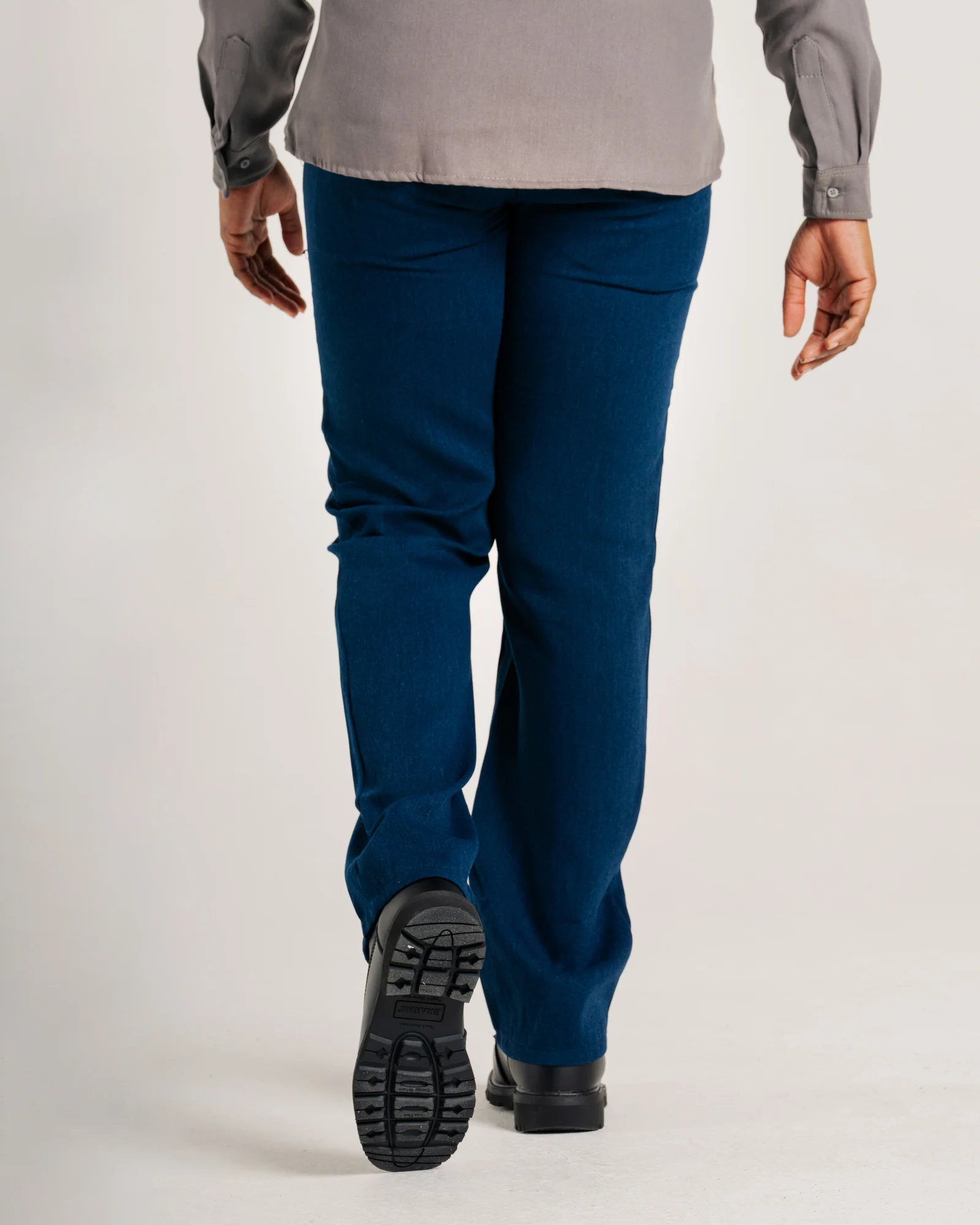 Lapco Womens FR 5oz TecaSafe One Inherent Uniform Pants - Denim Navy - L-PTCFR5DN-