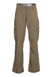 Lapco Womens FR DH 6.5 oz Cargo Pants - Khaki FR,fire,flame,resistant,retardant,women,womens,girl,girls,lady,ladies,pant,pants,uniform,work,light,khaki,tan,beige,brown
