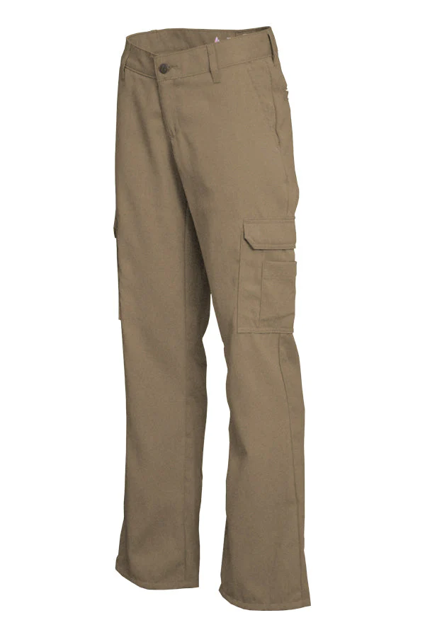 Lapco Women's FR DH 6.5 oz Cargo Pants - Khaki - L-PFRDHC6KH-