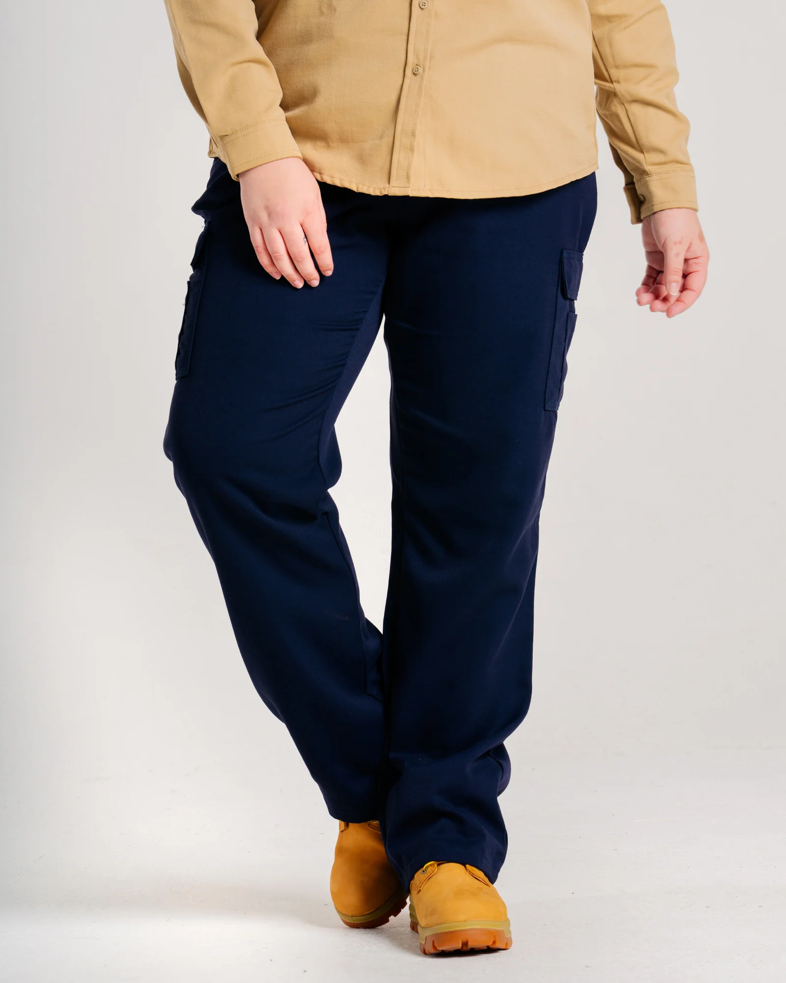 Lapco Womens FR DH 6.5 oz Cargo Pants - Navy - L-PFRDHC6NY-