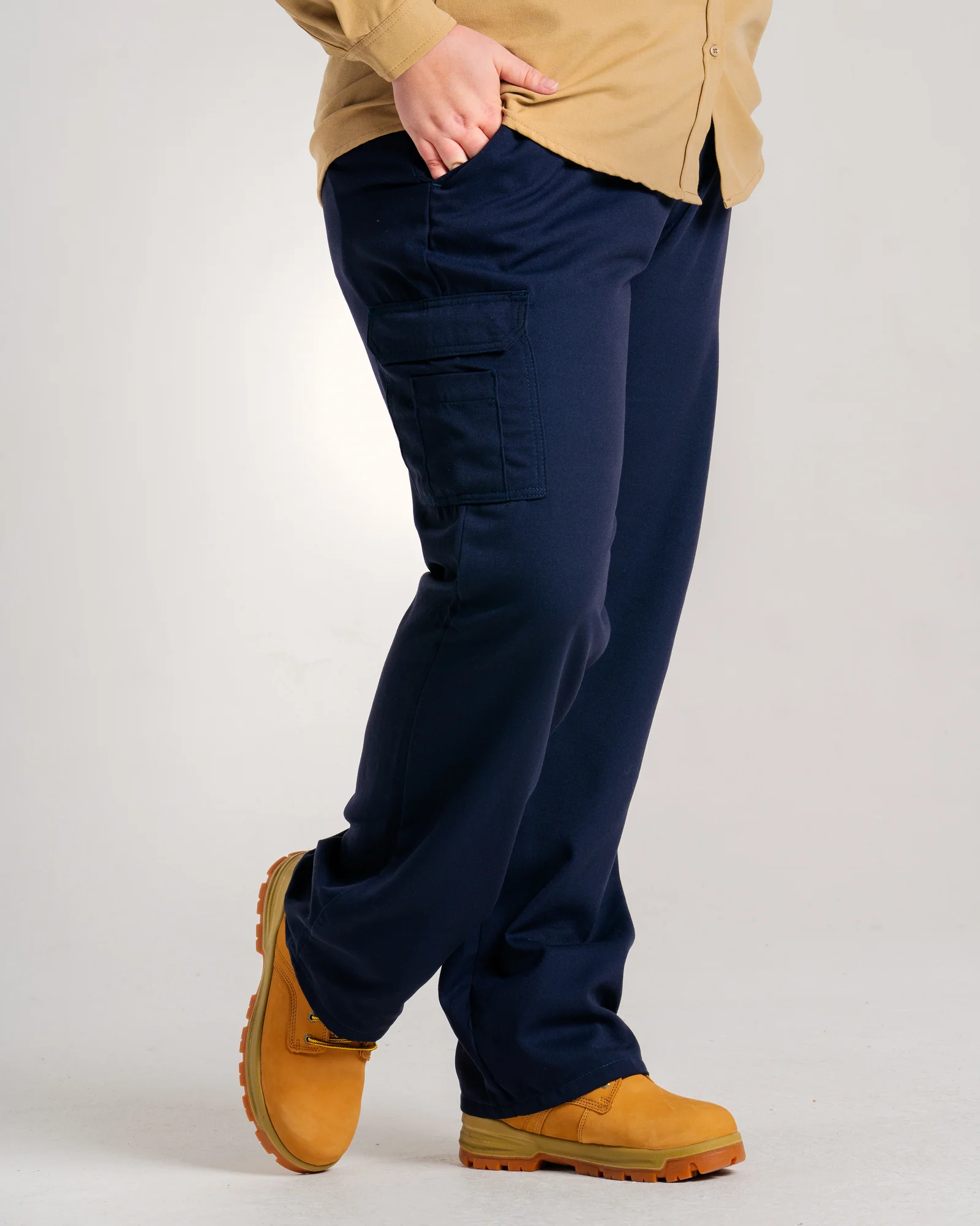 Lapco Womens FR DH 6.5 oz Cargo Pants - Navy - L-PFRDHC6NY-