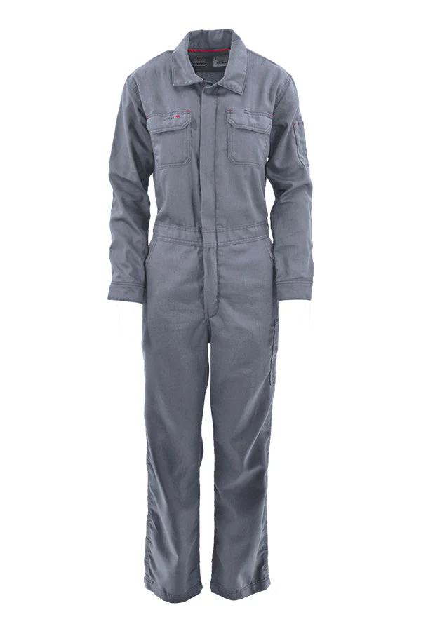 Lapco Womens FR Modern Coveralls - Gray fr,flame,fire,resistant,retardant,women,womens,girl,girls,lady,ladies,blues,coverall,coveralls,overall,overalls,dark,light,grey,gray,charcoal,iron,metal
